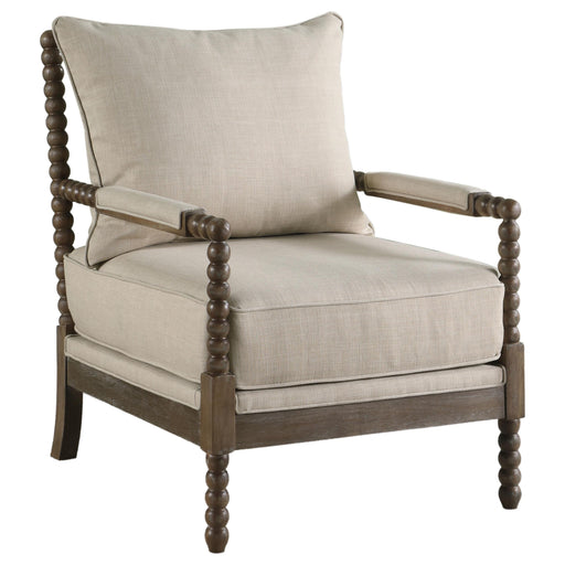 Blanchett Cushion Back Accent Chair Beige and Natural - Imperial Furniture (Las Vegas, NV) - Multi Location