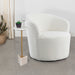 Joyce Upholstered Swivel Barrel Chair White - Imperial Furniture (Las Vegas, NV) - Multi Location