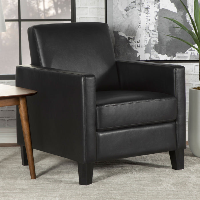 Julio Upholstered Accent Chair with Track Arms Black - Imperial Furniture (Las Vegas, NV) - Multi Location