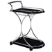 Elfman 2-shelve Serving Cart Chrome and Black - Imperial Furniture (Las Vegas, NV) - Multi Location