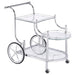 Sarandon 3-tier Serving Cart Chrome and Clear - Imperial Furniture (Las Vegas, NV) - Multi Location