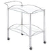 Shadix 2-tier Serving Cart with Glass Top Chrome and Clear - Imperial Furniture (Las Vegas, NV) - Multi Location