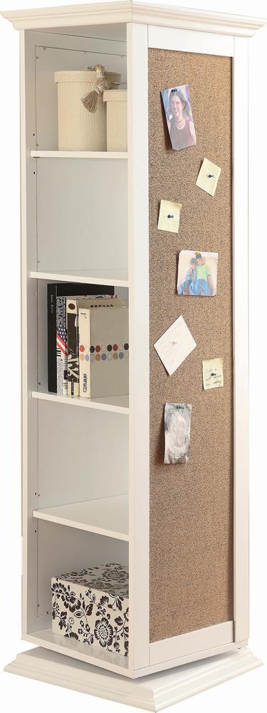 Robinsons Swivel Accent Cabinet with Cork Board White - Imperial Furniture (Las Vegas, NV) - Multi Location
