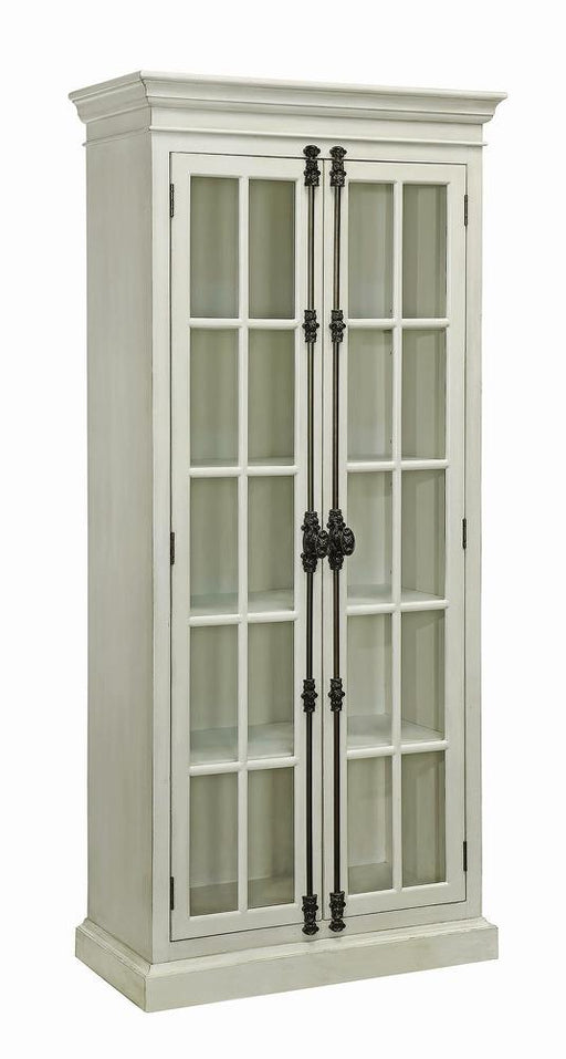 Toni 2-door Tall Cabinet Antique White - Imperial Furniture (Las Vegas, NV) - Multi Location