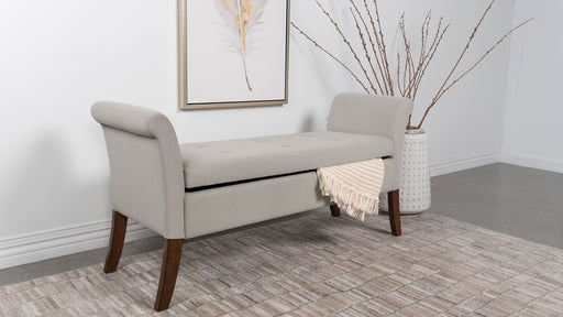 Farrah Upholstered Rolled Arms Storage Bench - Imperial Furniture (Las Vegas, NV) - Multi Location