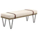 Austin Upholstered Bench Beige and Black - Imperial Furniture (Las Vegas, NV) - Multi Location