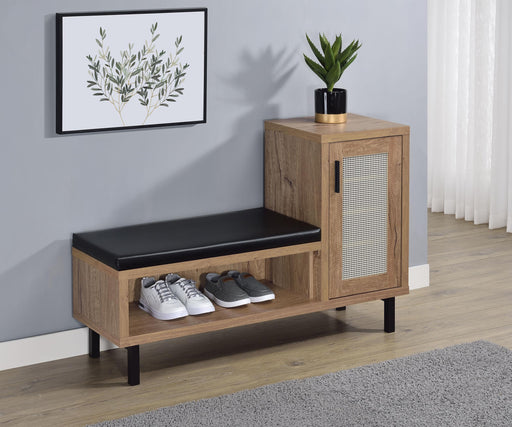 Teller 1-door Entryway Shoe Storage Cabinet Natural Oak - Imperial Furniture (Las Vegas, NV) - Multi Location