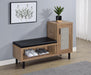 Teller 1-door Entryway Shoe Storage Cabinet Natural Oak - Imperial Furniture (Las Vegas, NV) - Multi Location