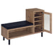 Teller 1-door Entryway Shoe Storage Cabinet Natural Oak - Imperial Furniture (Las Vegas, NV) - Multi Location