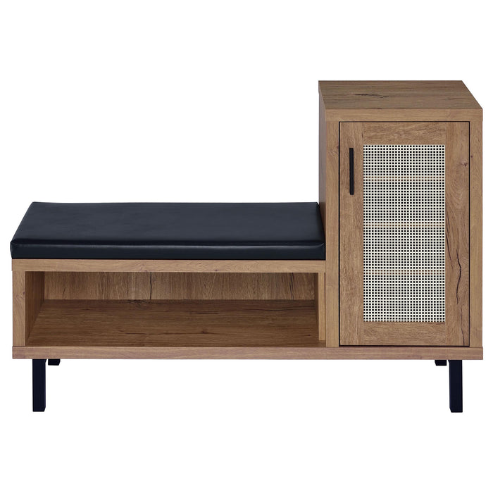 Teller 1-door Entryway Shoe Storage Cabinet Natural Oak - Imperial Furniture (Las Vegas, NV) - Multi Location