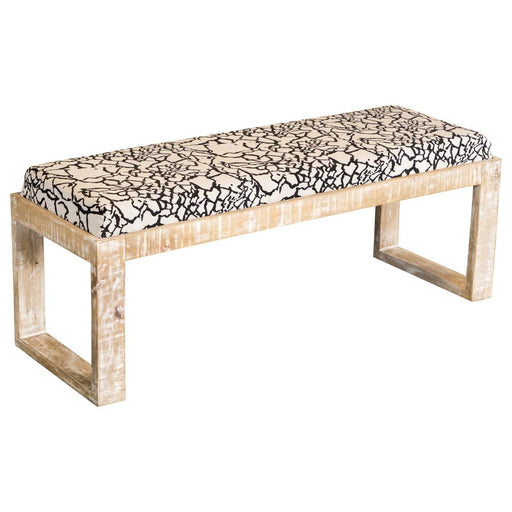 Aiden Sled Leg Upholstered Accent Bench Black and White - Imperial Furniture (Las Vegas, NV) - Multi Location