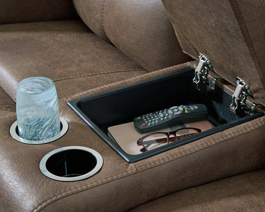 Beckley Place Power Reclining Loveseat with Console - Imperial Furniture (Las Vegas, NV) - Multi Location