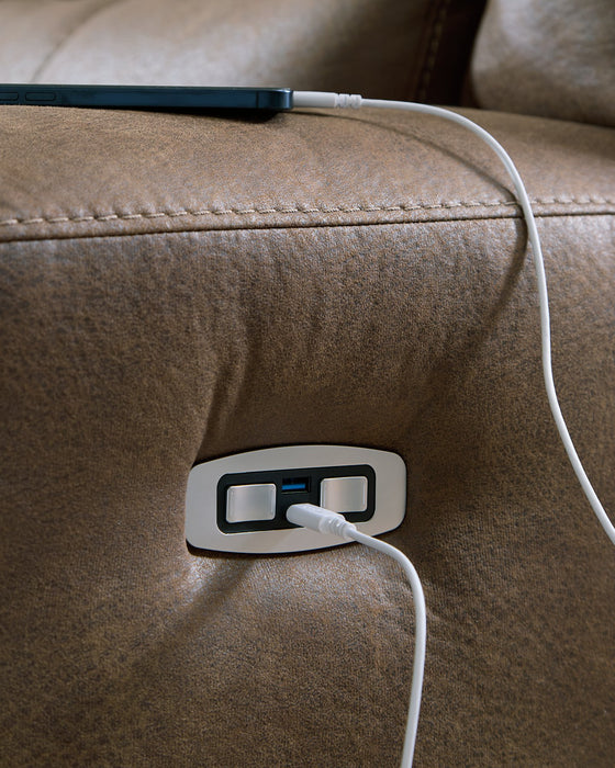 Beckley Place Power Reclining Loveseat with Console - Imperial Furniture (Las Vegas, NV) - Multi Location