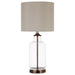 Aisha Drum Shade Table Lamp Creamy Beige and Clear - Imperial Furniture (Las Vegas, NV) - Multi Location