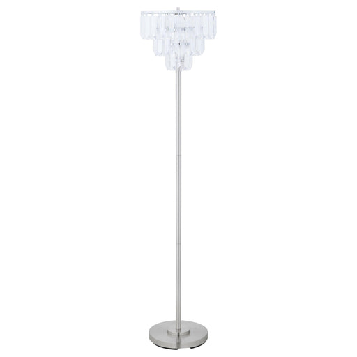 Anya Metal Base Floor Lamp Chrome and Crystal - Imperial Furniture (Las Vegas, NV) - Multi Location