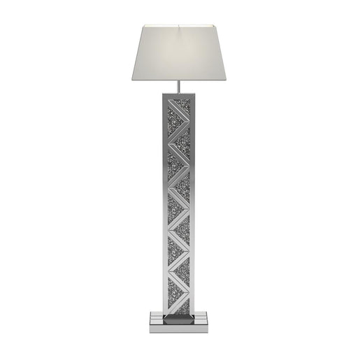 Carmen Geometric Base Floor Lamp Silver - Imperial Furniture (Las Vegas, NV) - Multi Location
