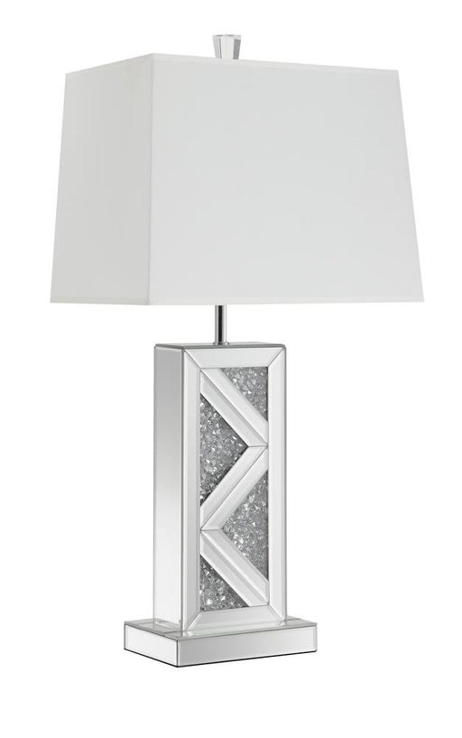 Carmen Geometric Base Table Lamp Silver - Imperial Furniture (Las Vegas, NV) - Multi Location