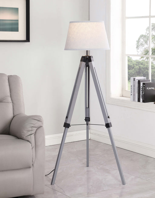 Dayton Adjustable Empire Shade Tripod Floor Lamp Grey - Imperial Furniture (Las Vegas, NV) - Multi Location