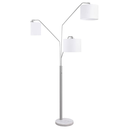 Jirou Trio Drum Shade Floor Lamp Stain Nickel - Imperial Furniture (Las Vegas, NV) - Multi Location