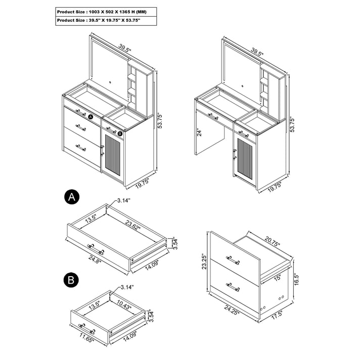 Flora Vanity Sets - Imperial Furniture (Las Vegas, NV) - Multi Location