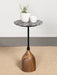 Ophelia Round Marble Top Side Table Black - Imperial Furniture (Las Vegas, NV) - Multi Location