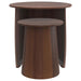 Yency 2-piece Round Mango Wood Nesting Table Set Dark Brown - Imperial Furniture (Las Vegas, NV) - Multi Location