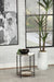 Noemie Round Accent Table with Marble Top White and Gunmetal - Imperial Furniture (Las Vegas, NV) - Multi Location