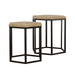 Adger 2-piece Hexagon Nesting Tables Natural and Black - Imperial Furniture (Las Vegas, NV) - Multi Location