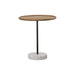 Ginevra Round Wooden Top Accent Table Natural and White - Imperial Furniture (Las Vegas, NV) - Multi Location