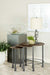Deja 3-piece Round Nesting Table Natural and Gunmetal - Imperial Furniture (Las Vegas, NV) - Multi Location