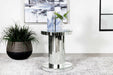 Dorielle Crystal Inlay Round Top Accent Table Mirror - Imperial Furniture (Las Vegas, NV) - Multi Location