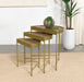 Tristen 3-Piece Demilune Nesting Table With Recessed Top Brown and Gold - Imperial Furniture (Las Vegas, NV) - Multi Location