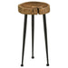 Keith Round Wood Top Side Table Natural and Black - Imperial Furniture (Las Vegas, NV) - Multi Location