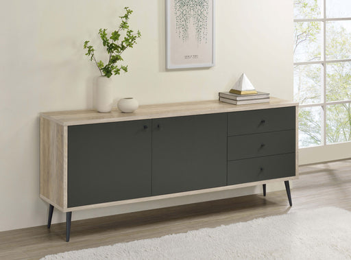 Maeve 2-door Engineered Wood Accent Cabinet Grey and Antique Pine - Imperial Furniture (Las Vegas, NV) - Multi Location