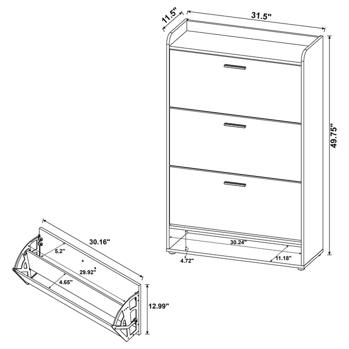 Denia Shoe Cabinet - Imperial Furniture (Las Vegas, NV) - Multi Location