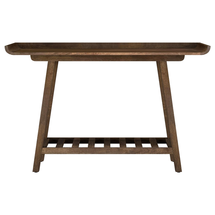 Ornelas 46-inch Console Table with Slatted Shelf Mango Brown - Imperial Furniture (Las Vegas, NV) - Multi Location