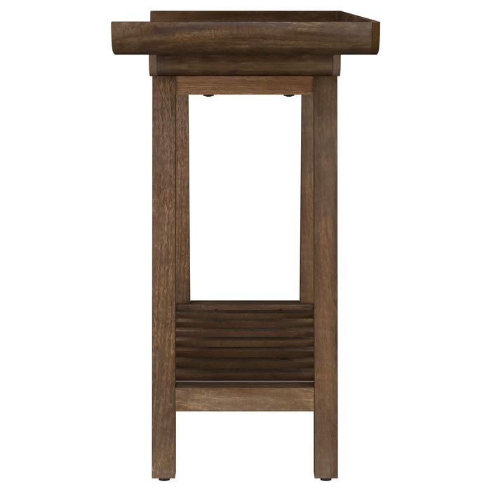 Ornelas 46-inch Console Table with Slatted Shelf Mango Brown - Imperial Furniture (Las Vegas, NV) - Multi Location