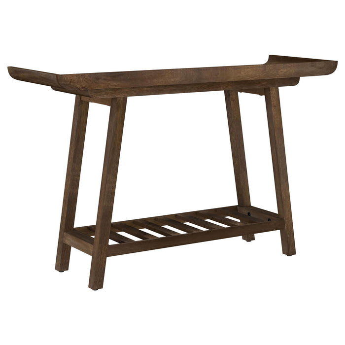 Ornelas 46-inch Console Table with Slatted Shelf Mango Brown - Imperial Furniture (Las Vegas, NV) - Multi Location