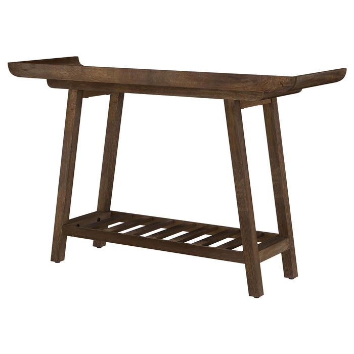Ornelas 46-inch Console Table with Slatted Shelf Mango Brown - Imperial Furniture (Las Vegas, NV) - Multi Location