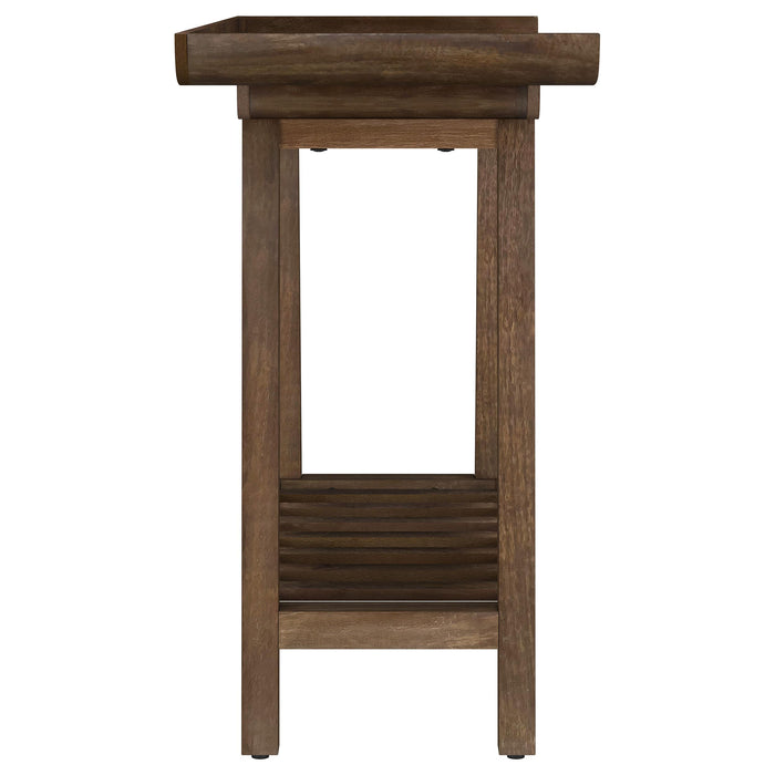 Ornelas 46-inch Console Table with Slatted Shelf Mango Brown - Imperial Furniture (Las Vegas, NV) - Multi Location