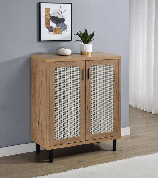 Teller 2-door Shoe Storage Cabinet Natural Oak - Imperial Furniture (Las Vegas, NV) - Multi Location