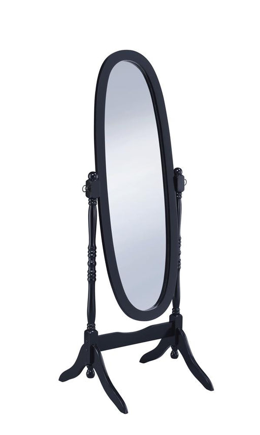 Foyet Oval Cheval Mirror Black - Imperial Furniture (Las Vegas, NV) - Multi Location