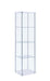 Bellatrix Rectangular 4-shelf Curio Cabinet White and Clear - Imperial Furniture (Las Vegas, NV) - Multi Location