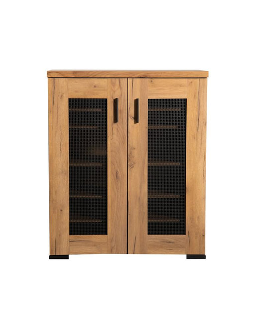 Bristol Metal Mesh Door Accent Cabinet Golden Oak - Imperial Furniture (Las Vegas, NV) - Multi Location