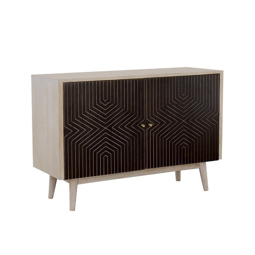 Ixora 2-door Accent Cabinet White Washed and Black - Imperial Furniture (Las Vegas, NV) - Multi Location