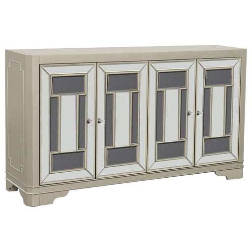 Toula 4-door Accent Cabinet Smoke and Champagne - Imperial Furniture (Las Vegas, NV) - Multi Location