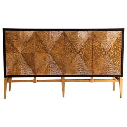 Zira Sunburst 4-door Accent Cabinet Brown and Antique Gold - Imperial Furniture (Las Vegas, NV) - Multi Location