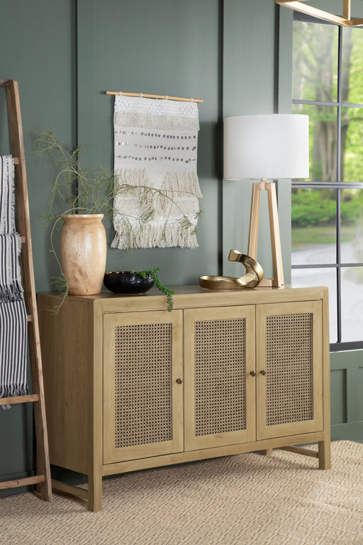 Zamora Rectangular 3-door Accent Cabinet Natural - Imperial Furniture (Las Vegas, NV) - Multi Location