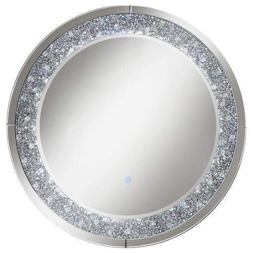 Lixue Round Wall Mirror with LED Lighting Silver - Imperial Furniture (Las Vegas, NV) - Multi Location