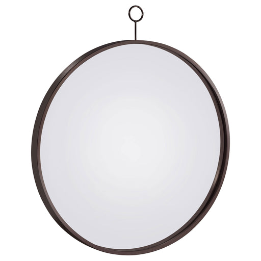 Gwyneth Round Wall Mirror Black Nickel - Imperial Furniture (Las Vegas, NV) - Multi Location